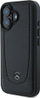 Këllëf telefoni Mercedes Urban për iPhone 16, lëkurë, 6.1", i zi
