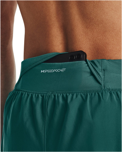 Pantallona të shkurtra vrapimi Under Armour Launch Elite 2in1 7in, meshkuj, petrol
