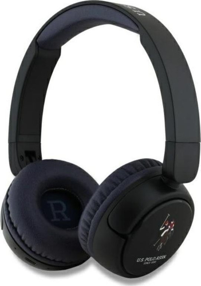 Безжични слушалки US Polo DH Color Logo, Bluetooth 5.3, 30 часа батерија, црни