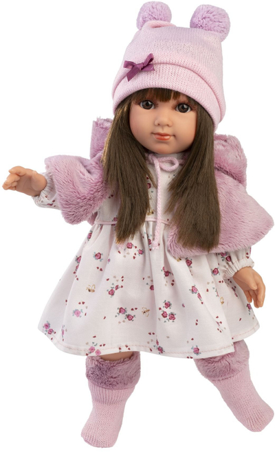 Kukull Llorens Sara, 35cm, flokë kafe