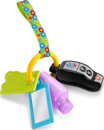 Lodër edukative çelësa Fisher Price ABC 123 HXF51, tinguj muzikorë, për foshnje, shumëngjyrëshe