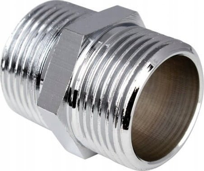 Pjesë lidhëse HYDROLAND Nipple 3/8", bronz, e kromuar
