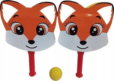 Set raketash shkumë Nicola Toys Fox me top, për kalamaj, shumëngjyrësh