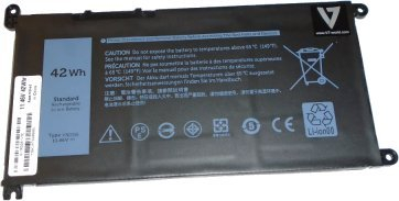 Bateri laptopi V7 D-YRDD6-V7E, 42Wh, për Dell, e zezë