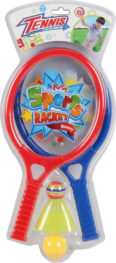 Set raketash plazhi me top edhe shuttlecock, 20x46 cm, me ngjyra