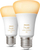Llamba smart Philips Hue A60, set me 2 copë, E27, 6W 800lm, dritë e bardhë