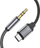 Kabllo audio Tech-Protect UltraBoost, USB-C në Jack 3.5 mm, 1 m, i zi