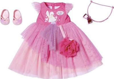 Set fustan, këpucë & shirit Zapf BABY born® Ball, rozë