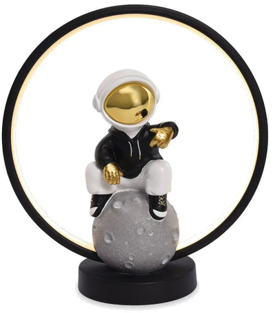 Lampë nate tavoline Zuma Line Astronaut Rapper, LED 4W, dritë e ngrohtë 3000K, e zezë