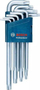 Set клучеви Torx Bosch Professional, 9 парчиња, T10–T50