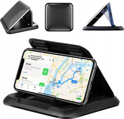 Mbajtëse telefoni për veturë For Cockpit 51J, për pult, për telefona deri 7", e zezë