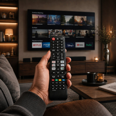 Pilot televizori Montis MT204, universal për Samsung Smart TV, i zi