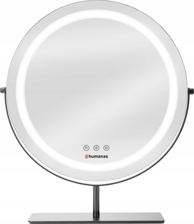 Kозметичко огледало Humanas HS-HM Scarlet, LED, ротација 360°, црно