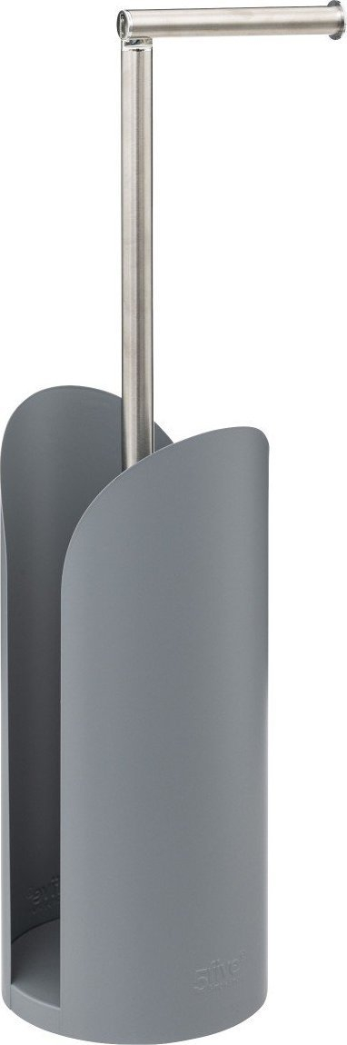 Mbajtëse letre tualeti 5five Loft, metal 2 në 1, gri