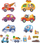 Set magnetik lojërash Dodo Vehicles, 37 elemente, për fëmijë