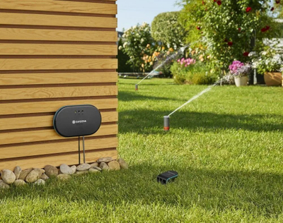 Set kontrolli ujitje Gardena Smart Irrigation Control Sensor, deri në 6 valvula 24 V, me sensor dhe gateway, gri