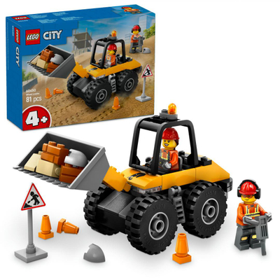 Set lodër LEGO City Yellow Construction Wheel Loader, kamion ndërtimi, me kovë lëvizëse, i verdhë