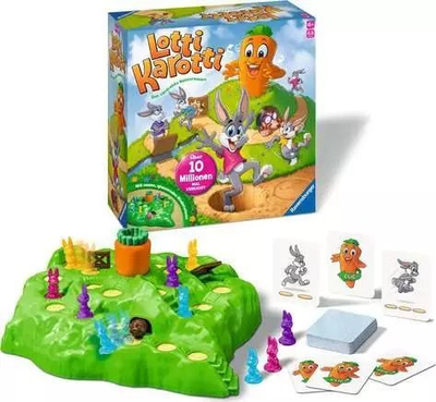 Loja tavoline Ravensburger Lotti Karotti 22343, për kalamaj 4+, 2 deri 4 lojtarë, shumëngjyrëshe