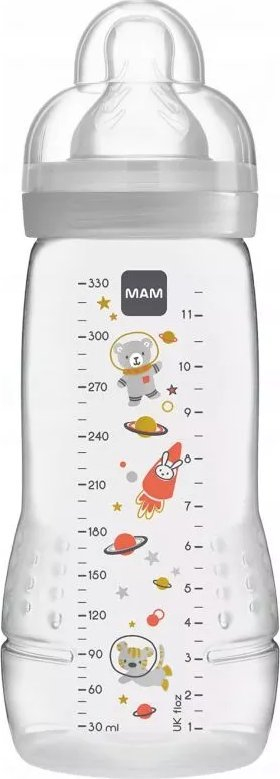 Biberoi MAM Easy Active, 330 ml, Space Adventure, gri