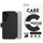 Mbulesë portofol CARE by PanzerGlass Wallet Case për Samsung Galaxy S25 Plus, me këmbë mbajtëse, me xhepa për karta, e zezë