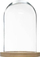 Декоративна купа Atmosphera Glass and Wood Bell Jar, 26cm, транспарентна
