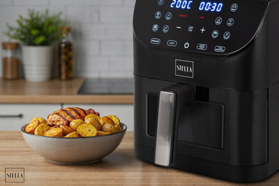 Fritezë ajri Stella STAF-1500-6-C, 6 litra, 1500W, e zezë