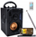 Kuti zëri portative Bluetooth, radio FM, hyrje mikrofon karaoke, e zezë