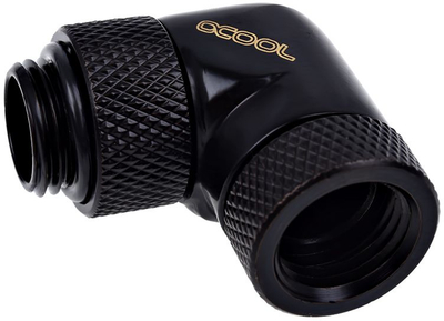 Përshtatës këndor Alphacool Eiszapfen, 90 gradë, G1/4 femër-mashkull, i zi