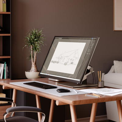 Monitor Alogic CLARITY Max Touch 32", 4K UHD, me prekje, me kamerë 8MP, i zi