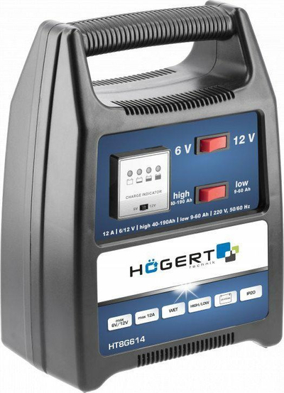 Karikues baterie Hogert Technik HT8G614, 20-200Ah, 12A 6/12V, i zi