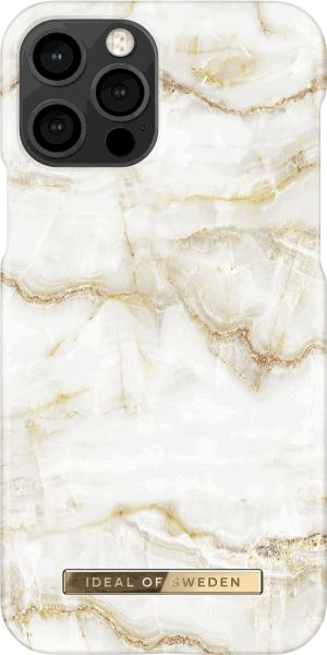Kapak telefoni iDeal Of Sweden Fashion Golden Pearl Marble, për iPhone 12 12 Pro, TPU, me pllakë magnetike