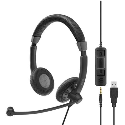 Kufje Epos Impact SC 75, me kabllo, USB dhe 3.5mm, ngjyrë e zezë