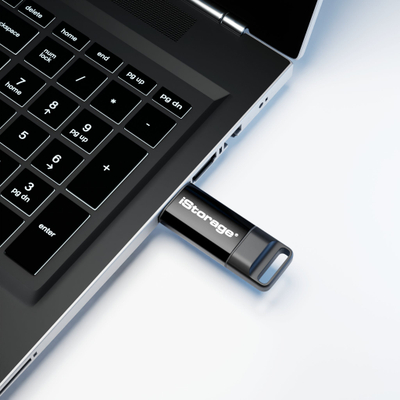 USB i sigurt iStorage datAshur BT, 64GB, me enkriptim AES 256 bit, i zi