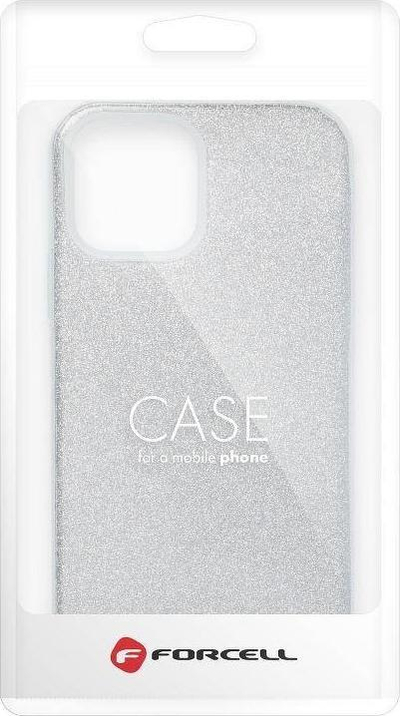 Kllëf telefoni Forcell Shining për iPhone 13, fleksibël, me shkëlqim, argjendi