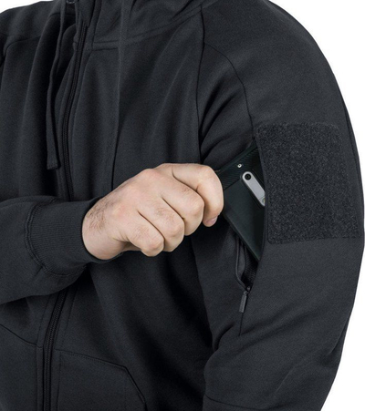 Bluzë me kapuç Helikon Tex Urban Tactical Lite, me zinxhir, me xhepa, e zezë