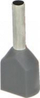 Ferrulë dyshe e izoluar ORNO OR-KK-8101, 2.5mm², set 25 copë, gri