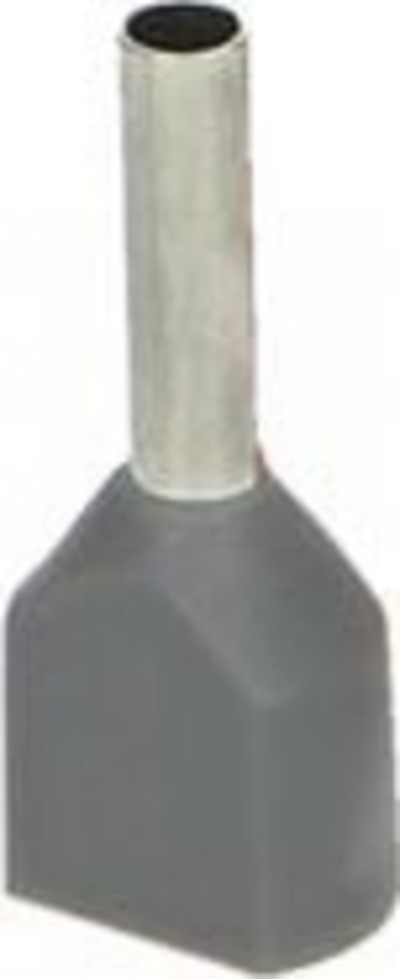 Ferrulë dyshe e izoluar ORNO OR-KK-8101, 2.5mm², set 25 copë, gri
