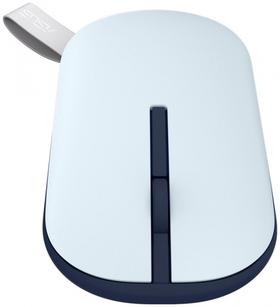 Безжичен глушец ASUS Marshmallow MD100, 1600 DPI, оптички, светлосив