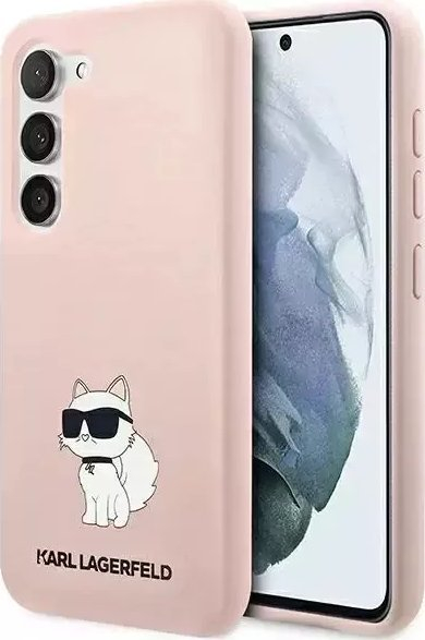 Kapak telefoni Karl Lagerfeld KLHCS23SSNCHBCP, për Samsung Galaxy S23, silikon, Choupette, rozë