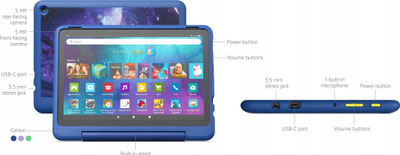 Tablet Amazon Fire HD 10 Kids Pro 13th Gen, 10.1" Full HD, 32GB, Starlight Nebula