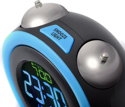 Orë me zile Gotie GBE-300R, ekran LED, me dy alarme, e zezë me blu