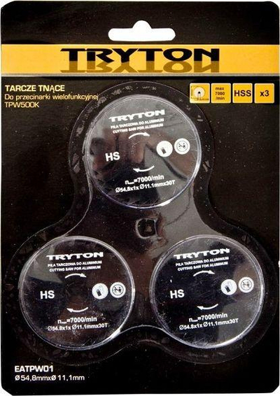 Set me tehe sharre Tryton, 54.8 mm, 3 copë