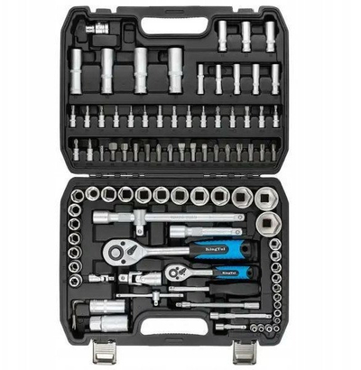Set veglash KingTul KT-94, 94 pjesë, 1/2" dhe 1/4", 4-32mm
