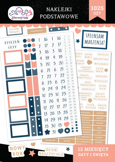 Stickerë zbukurues Peter Pauper, 7 fletë, për planner dhe bullet journal