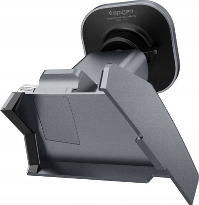 Mbajtës telefoni Spigen OneTap MagFit, MagSafe, për Tesla Model 3 Y, gri e errët