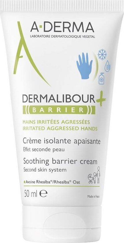 Krem duarsh A-Derma Dermalibour+ Barrier, qetësues dhe mbrojtës, 50ml