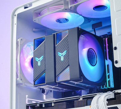 Ftohës CPU Jonsbo CR-3000, me dy kulla, ARGB, 2x 120mm, i zi