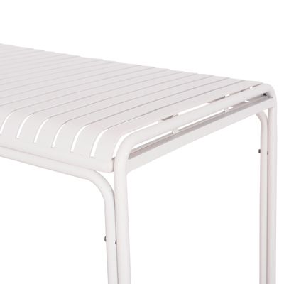 Tavolinë oborri Rachel HM6339.02, alumin, 150x80x75 cm, e bardhë