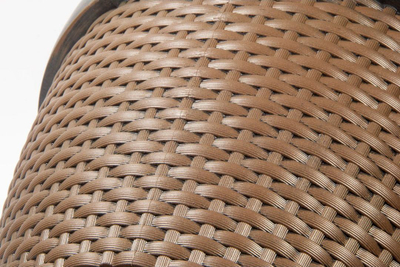 Vazo lulesh Saska Garden Plastic Rattan, diametër 30.5 cm, plastikë, kafe
