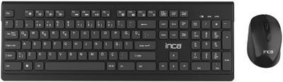 Set tastierë dhe mi Inca IWS-519, RF wireless, QWERTY turke, i zi